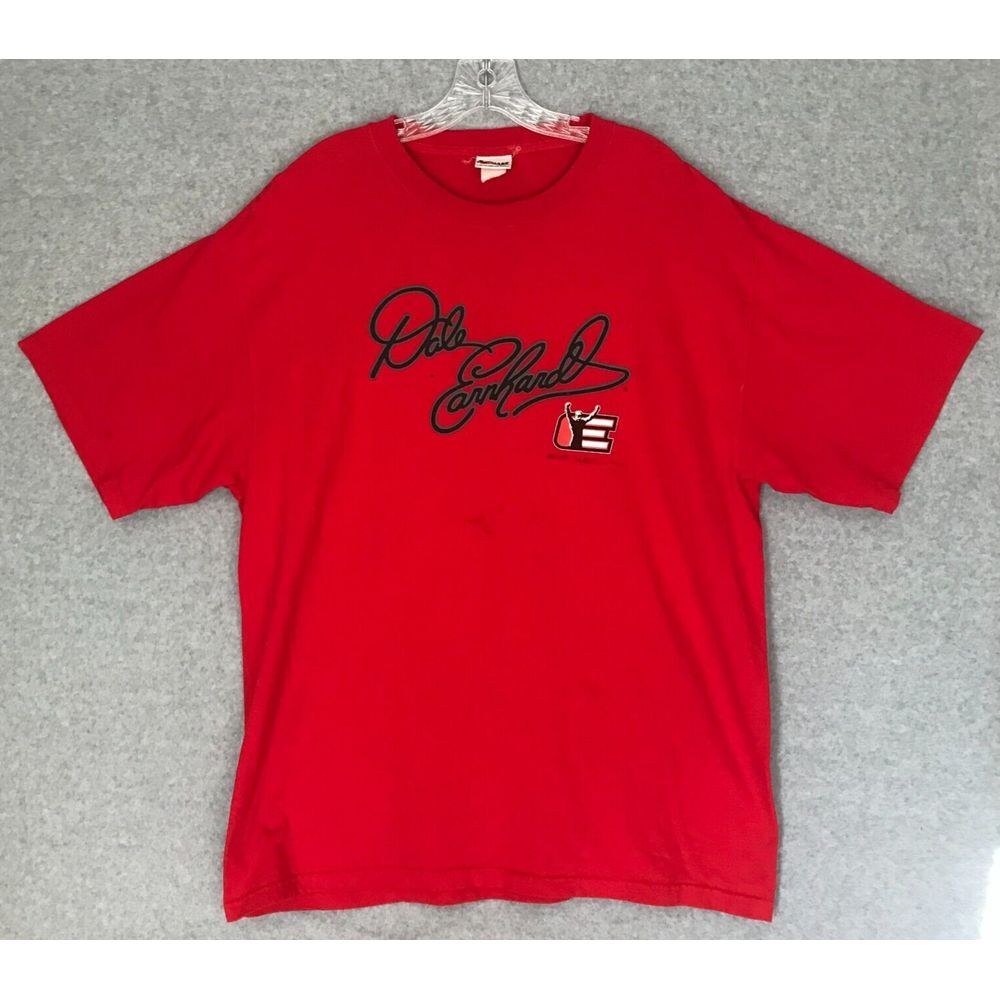 Vintage 90s Dale Earnhardt #3 Shirt Mens XL Chase Authentics NASCAR Red Tee READ